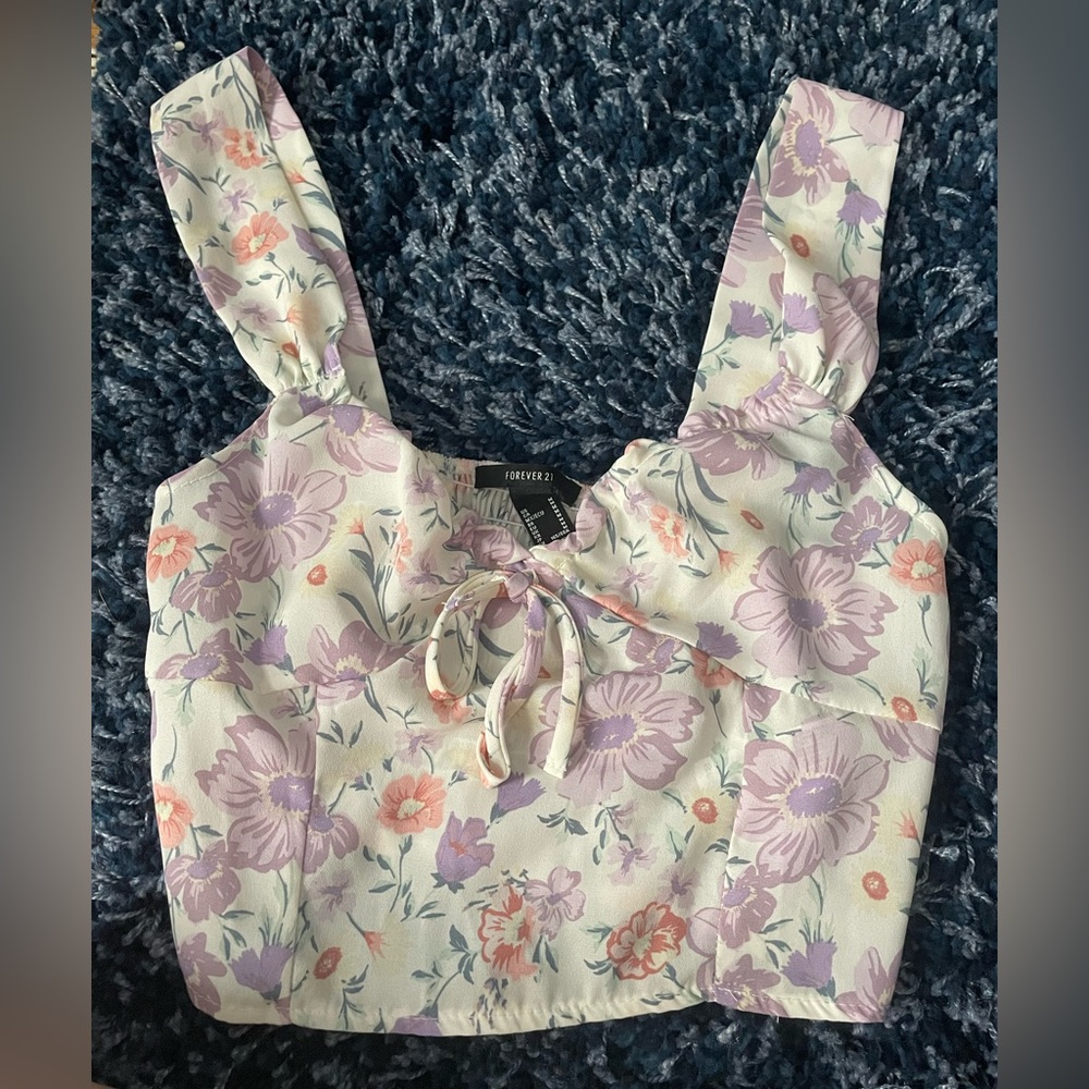 Forever 21 floral crop top